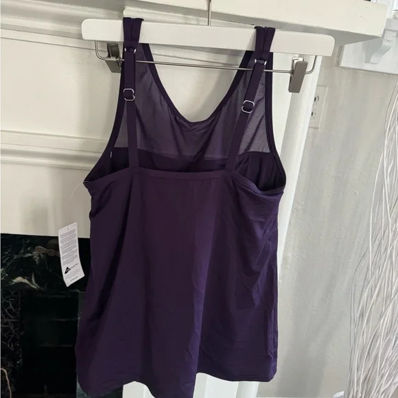 Lands end swim top high neck blackberry 2 piece - Picture 5 of 5